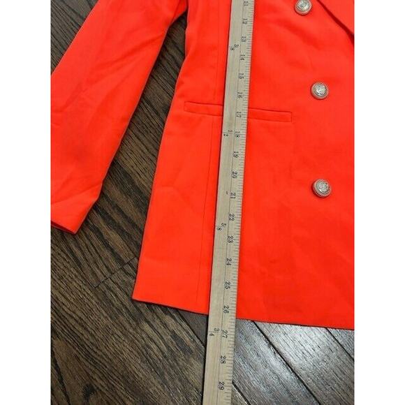 Generation Love Leighton Crepe Blazer Jacket Double Breasted Papaya Small NEW - Picture 4 of 11